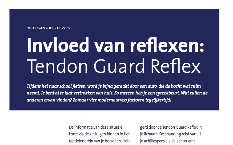 Invloed van reflexen de tendon guard reflex